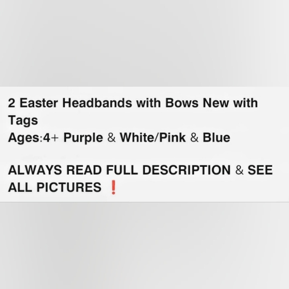 𝟮 𝗘𝗮𝘀𝘁𝗲𝗿 𝗕𝗼𝘄 𝗛𝗲𝗮𝗱𝗯𝗮𝗻𝗱𝘀/𝑷𝒖𝒓𝒑𝒍𝒆 & 𝑷𝒊𝒏𝒌 - Picture 2 of 8